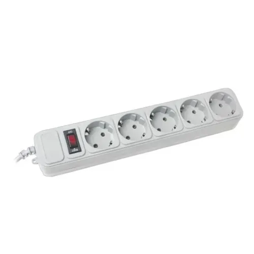 Мережевий фільтр подовжувач на 5 розеток 1.8м