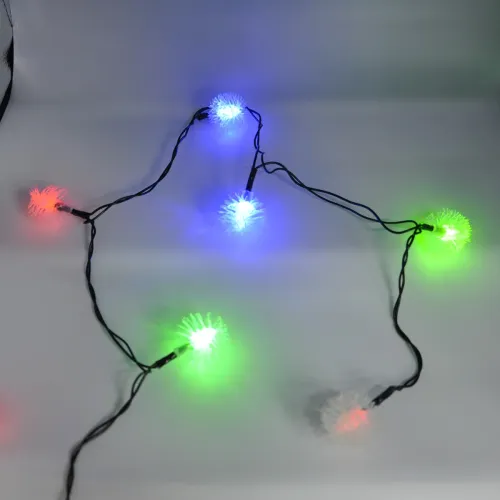 Гірлянда-нитка (String-Lights) 40Plastic-1 внутрішня, пров.: чорний, 5м (Різнокольорова)