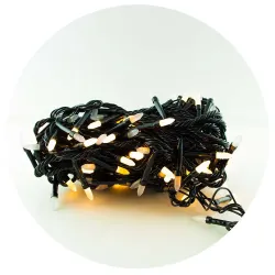 Гірлянда-нитка (String-Lights) 100WW-3 внутрішня, пров.: чорний, 7м (Білий-теплий)