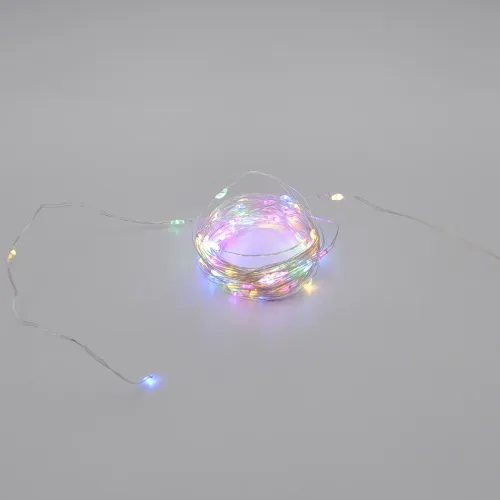 Гірлянда-роса (Copper Wire) 100M-2 внутрішня, пров.:прозорий, 10м (Різнокольорова)