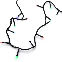 Гірлянда-нитка (String-Lights) 300M-4 внутрішня, пров.: чорний, 12м (Різнокольорова)