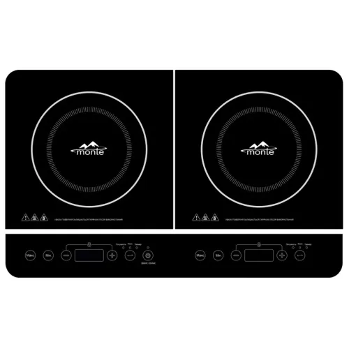 Плита індукційна MONTE MT-2112 2кф., 4000Вт. (Чорний)