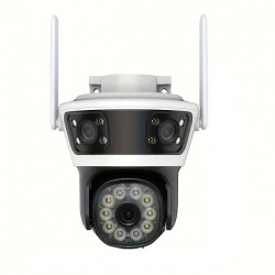 Камера видеонаблюдения с 3 линзами 2+2+2Mp Wi-Fi 4G