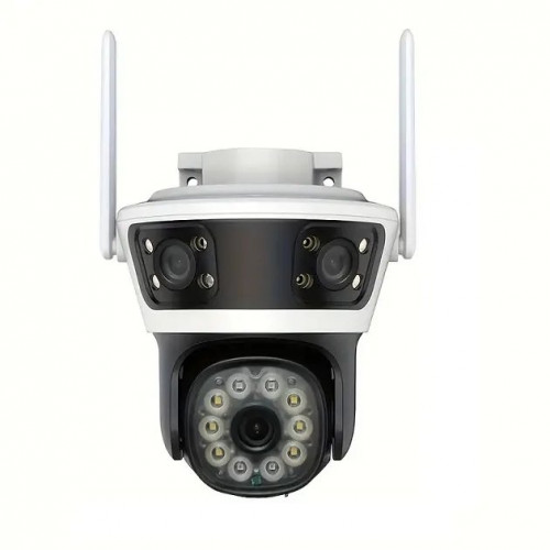Камера видеонаблюдения с 3 линзами 2+2+2Mp Wi-Fi 4G