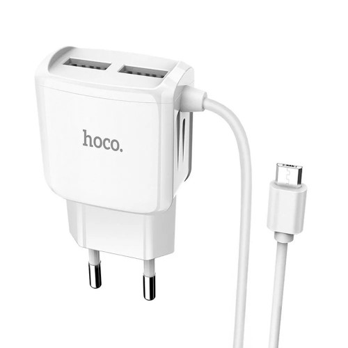 Зарядний пристрій USB HOCO C59A 2-USB + Кабель USB-MicroUSB