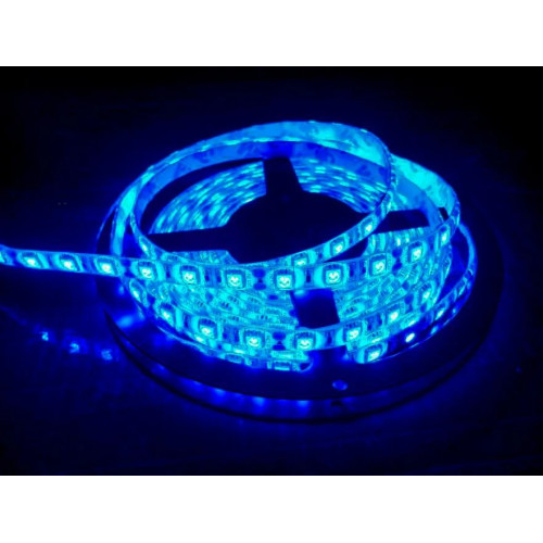 Светодиодная лента LED 5630 универсальная, пров.:белый, 5м (синяя)