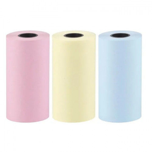 Термобумага цветная для мини принтера 57мм (3 цвета в упаковке)