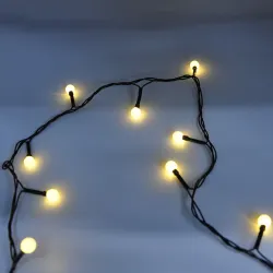 Гірлянда-нитка (String-Lights) 100WW-6-2 внутрішня, пров.: чорний, 7м (Білий-теплий)