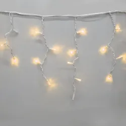 Гірлянда-бахрома (Icecle-Lights) 120 Short curtain-WW-1 зовнішня, пров.:білий, 5м (Білий-теплий)