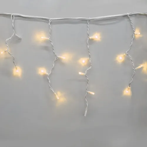 Гірлянда-бахрома (Icecle-Lights) 120 Short curtain-WW-1 зовнішня, пров.:білий, 5м (Білий-теплий)