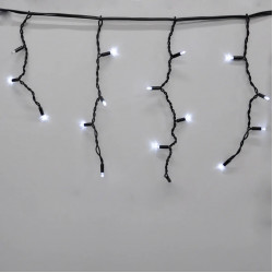 Гірлянда-бахрома (Icecle-Lights) 120 Short curtain-W-2 зовнішня, пров.: чорний, 5м (Білий-теплий)