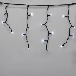 Гірлянда-бахрома (Icecle-Lights) 120 Short curtain-W-2 зовнішня, пров.: чорний, 5м (Білий-теплий)