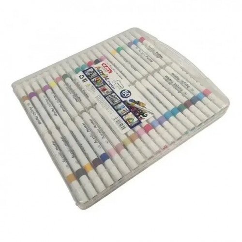 Набор маркеров акриловых 80 цветов в пластиковом боксе