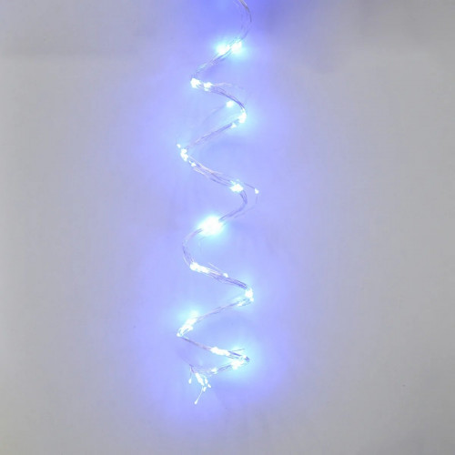 Гирлянда-роса (Copper Wire) 200B-2 внутренняя, пров.:прозрачный, 2м (Синий) Конский хвост