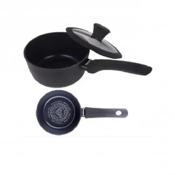 Ковш с алмазным антипригарным покрытием и крышкой EDENBERG EB-3481 1.2л