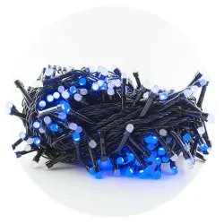 Гірлянда-нитка (String-Lights) 200B-4 внутрішня, пров.: чорний, 10м (Синій)