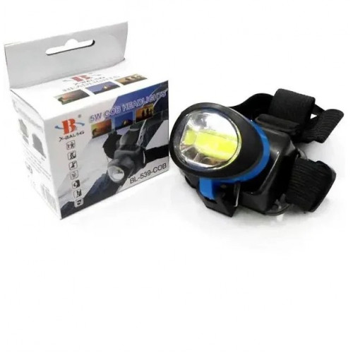 Ліхтарик налобний BAILONG BL-539C COB (3-бат.AAA)