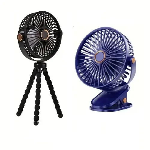 Вентилятор акумуляторний на гнучких ніжках / затиску USB