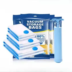 Набір вакуумних пакетів для одягу 9 шт з насосом