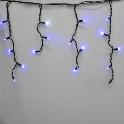 Гірлянда-бахрома (Icecle-Lights) 120 Short curtain-B-2 зовнішня, пров.: чорний, 5м (Синій)