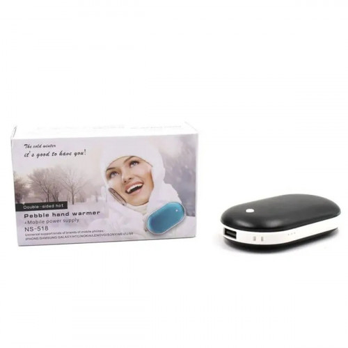 Мобільна зарядка 5000mAh Pebble Hand Warmer з нагріванням для рук