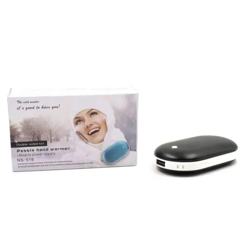 Мобільна зарядка 5000mAh Pebble Hand Warmer з нагріванням для рук