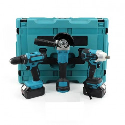 Набор аккумуляторного инструмента 3 в1 Болгарка + Шуруповерт +Гайковерт DOMOTEC