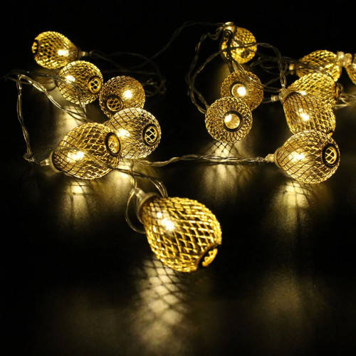 Гирлянда-нить (String-Lights) Metal Ball 20WW-1 внутренняя, пров.:прозрачный, 2м (Белый-теплый)