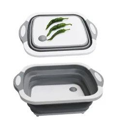 Дошка-миска обробна Folding Cutting Board 3в1 (складна обробна дошка)