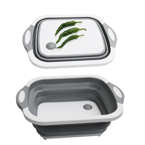 Дошка-миска обробна Folding Cutting Board 3в1 (складна обробна дошка)