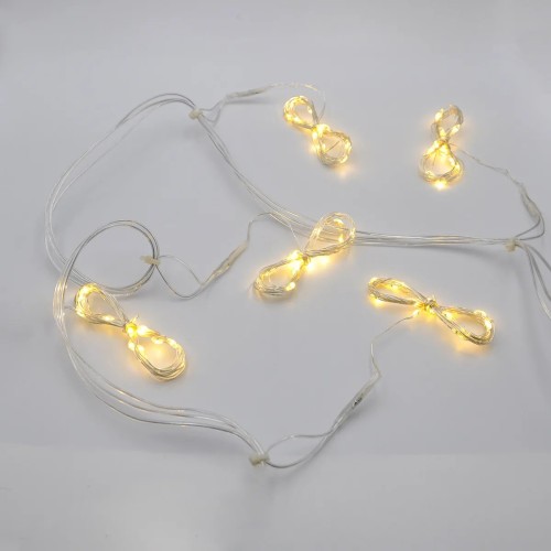 Гирлянда-штора (Curtain Copper) 600WW-11 внутренняя, пров.:прозрачный, 8м (Белый-теплый)