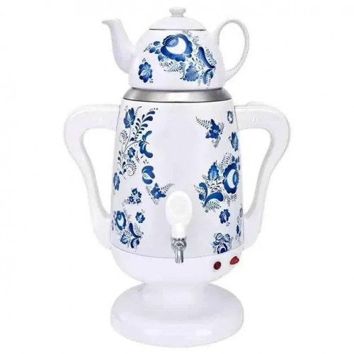 Електричний самовар з фарфоровим заварником Domotec/RAF R-7118W 3,5л