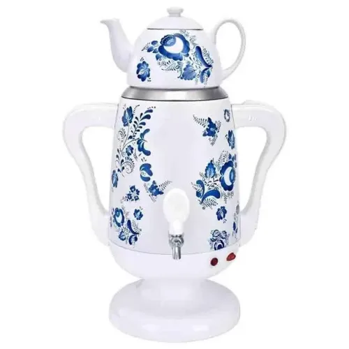 Електричний самовар з фарфоровим заварником Domotec/RAF R-7118W 3,5л