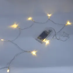 Гірлянда-нитка (String-Lights) 30 Battery WW внутрішня, пров.:прозорий, 3м (Білий-теплий)