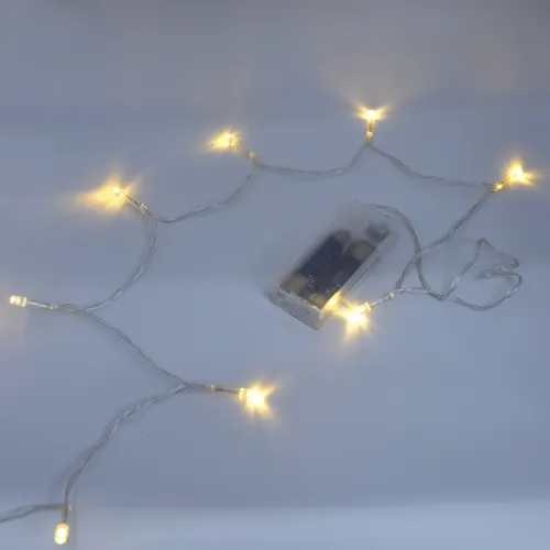 Гірлянда-нитка (String-Lights) 30 Battery WW внутрішня, пров.:прозорий, 3м (Білий-теплий)