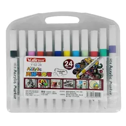 Набір акрилових маркерів 24 кольорів у пластиковому боксі