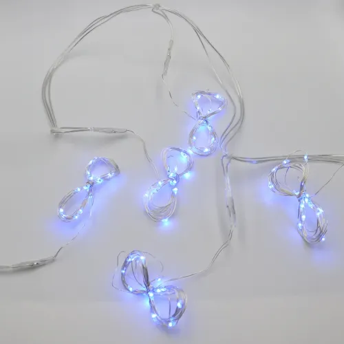 Гірлянда-штора (Curtain Copper) 600B-11 внутрішня, пров.:прозорий, 8м (Синій)