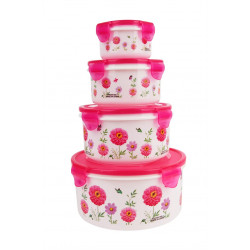 Судок UNIQUE UN-1512 4шт/наб пластик/візерунок