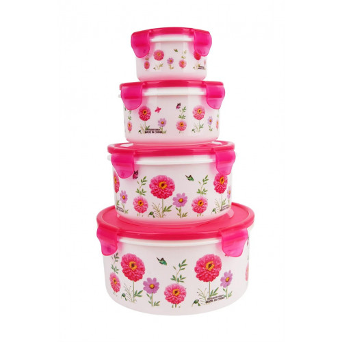 Судок UNIQUE UN-1512 4шт/наб пластик/візерунок