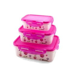 Судок UNIQUE UN-1511 3шт/наб пластик/візерунок