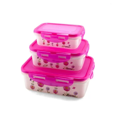 Судок UNIQUE UN-1511 3шт/наб пластик/візерунок