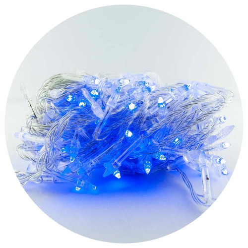 Гирлянда-нить (String-Lights) 200B-2 внутренняя, пров.:прозрачный, 10м (Синий)
