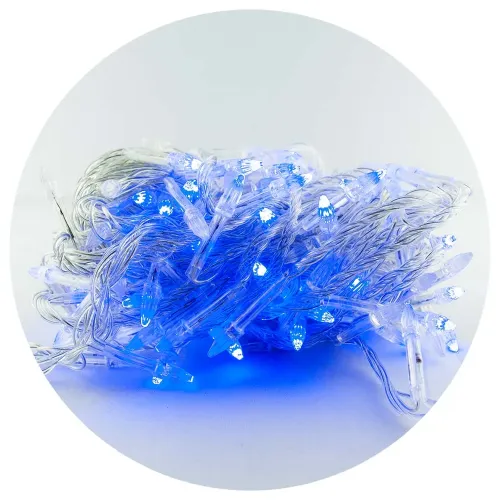 Гірлянда-нитка (String-Lights) 200B-2 внутрішня, пров.:прозорий, 10м (Синій)