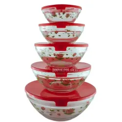 Судок UNIQUE UN-1502 5шт/наб скло/візерунок