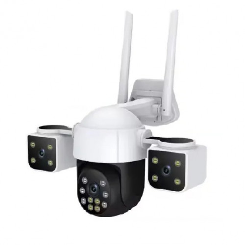 Камера видеонаблюдения с 3 линзами 2+2+2Mp 4G,Wi-Fi,LAN