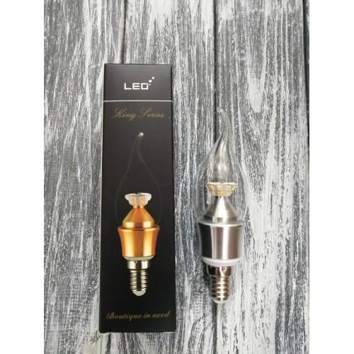 Світлодіодна лампа свічка на вітрі 4W 4000K-E14