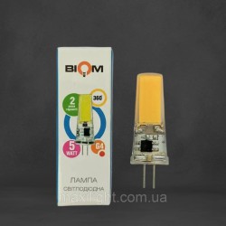 Капсульна Світлодіодна Лампа BIOM G4 5W 220V (силікон) 3000К теплий білий