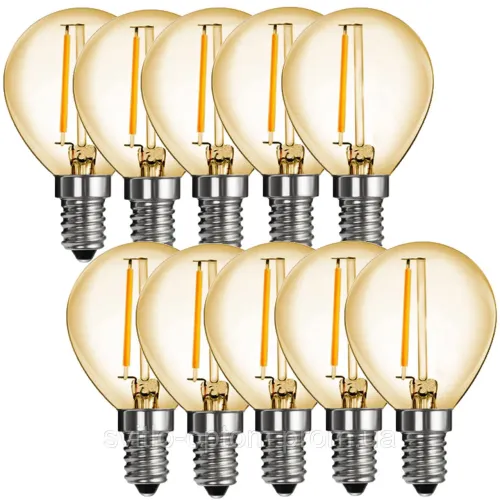 LED лампа ETRON Filament 1-EFP-157 G45 E14 10W 3000K clear glass