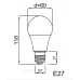 Лампа світлодіодна енергозберігаюча моделі A60 з цоколем E27 потужністю 12W торгової марки LEBRON LED