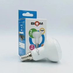 Світлодіодна лампа економ енергозберігаюча Biom BT-554 R50 7W E14 4500К матова
